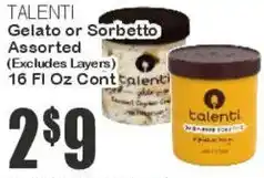 Key Food Talenti gelato or sorbetto assorted offer
