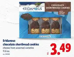 Lidl Eridanous chocolate shortbread cookies offer
