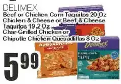 Key Food Delimex beef or chicken corn taquitos offer