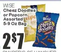 Key Food Wise Cheez Doodles or Popcorn Assorted offer
