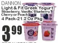 Key Food Dannon light & fit greek yogurt offer