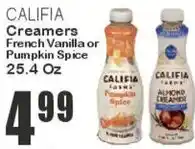 Key Food Califa Creamers offer