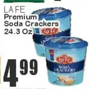 Key Food Lafe premium soda crackers offer