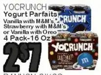 Key Food Yocrunch Yogurt Parfaits offer