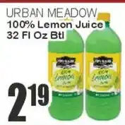 Key Food Urban meadow 100% lemon juice offer