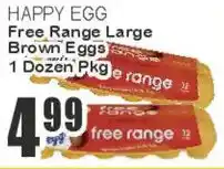 Key Food Happy egg free range large brown eggs offer