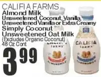 Key Food Califia Farms Almond Milk offer