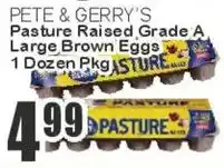 Key Food Pete & Gerry's pasture raised grade a large brown eggs offer