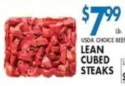 Compare Foods Usda Choice Beef Lean Cubed Steaks offer