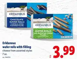 Lidl Eridanus wafer rolls with filling offer