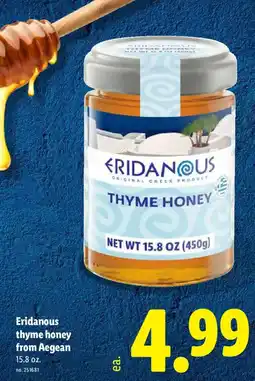 Lidl Eridanous thyme honey offer