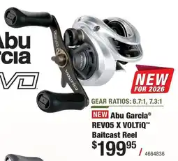 Cabela's Abu Garcia Revo5 X Voltiq Baitcast Reel offer