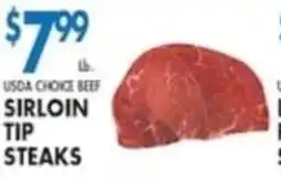 Compare Foods Usda choice beef sirloin tip steaks offer