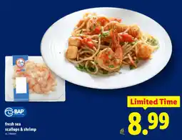 Lidl BAP certified fresh sea scallops & shrimp offer
