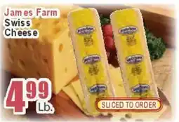 Key Food James Farm Swiss Cheese offer