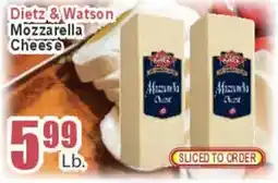 Key Food Dietz & Watson Mozzarella Cheese offer