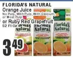 Key Food Florida's Natural Orange Juice or Ruby Red Grapefruit offer