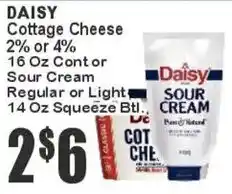 Key Food Daisy Cottage Cheese or Sour Cream offer