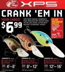 Cabela's Bass Pro Shops XPS Crankin' Crankbaits offer