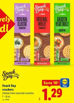 Lidl Snack Day crackers offer