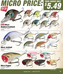 Cabela's Micro Medium Crankbait offer
