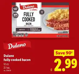 Lidl Dulano fully cooked bacon offer