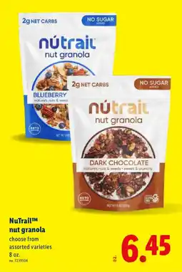 Lidl NuTrail nut granola offer