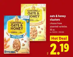 Lidl Clusters of oats & honey cereal offer