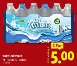 Lidl purified water offer