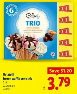 Lidl Gelatelli frozen waffle cone trio offer