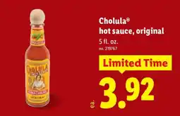 Lidl Cholula hot sauce, original offer