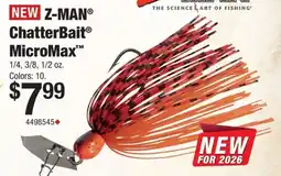 Cabela's Z-Man ChatterBait MicroMax offer
