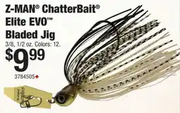 Cabela's Z-man chatterbait elite evo bladed jig offer
