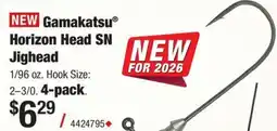 Cabela's Gamakatsu horizon head sn jighead offer