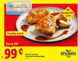 Lidl Butcher's Specialty fresh bone-in chicken thighs offer
