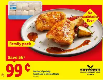 Lidl Butcher's Specialty fresh bone-in chicken thighs offer