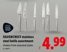 Lidl Silvercrest stainless steel knife assortment offer