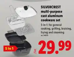 Lidl Silvercrest multi-purpose cast aluminum cookware set offer
