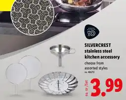 Lidl Silvercrest stainless steel kitchen accessory offer