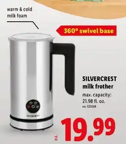 Lidl Silvercrest milk frother offer