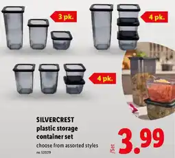 Lidl Silvercrest plastic storage container set offer