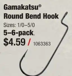 Cabela's Gamakatsu round bend hook offer