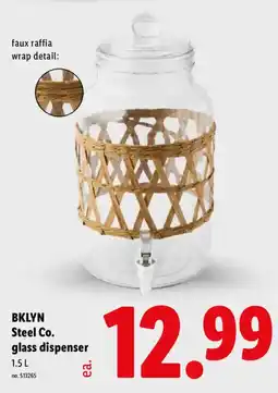 Lidl Bklyn steel co. glass dispenser offer
