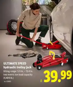 Lidl Ultimate speed hydraulic trolley jack offer