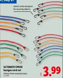 Lidl Ultimate speed bungee cord set offer