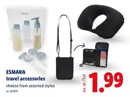 Lidl Esmara travel accessories offer
