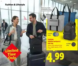 Lidl Esmara foldable backpack / tote bag offer