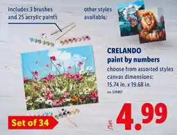 Lidl Crelando paint by numbers offer