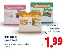 Lidl Crelando stencil book offer
