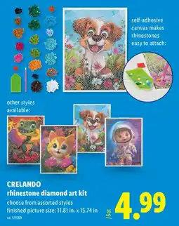 Lidl Crelando rhinestone diamond art kit offer